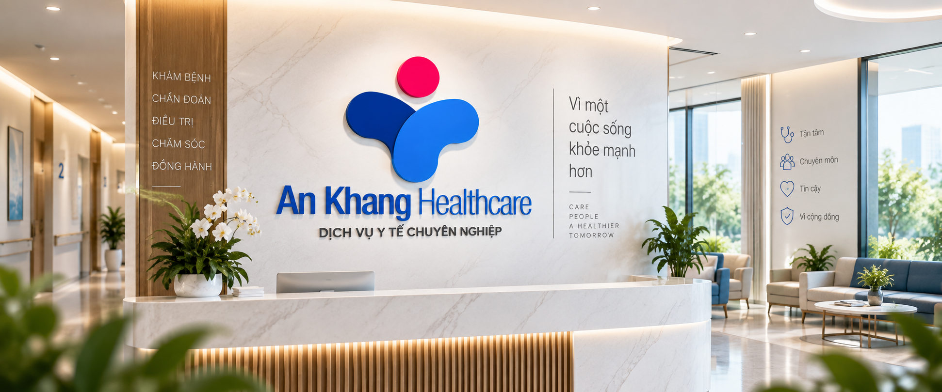 Xây dựng logo và hệ thống nhận diện cho An Khang Healthcare