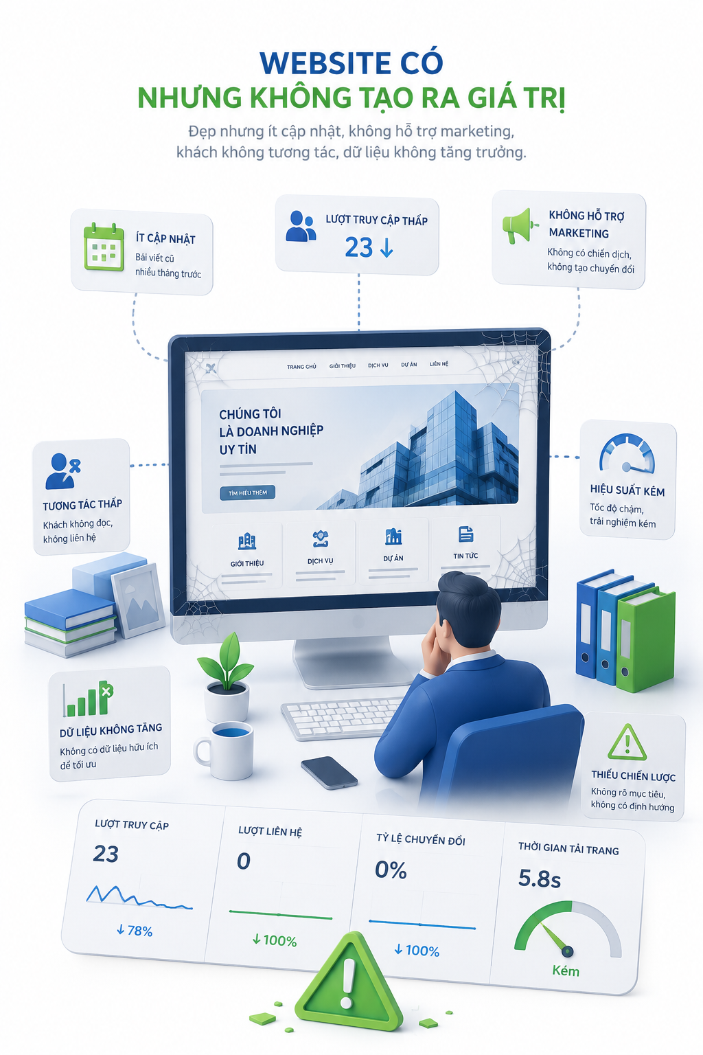 Vì sao nhiều website doanh nghiệp “có nhưng không dùng được”?