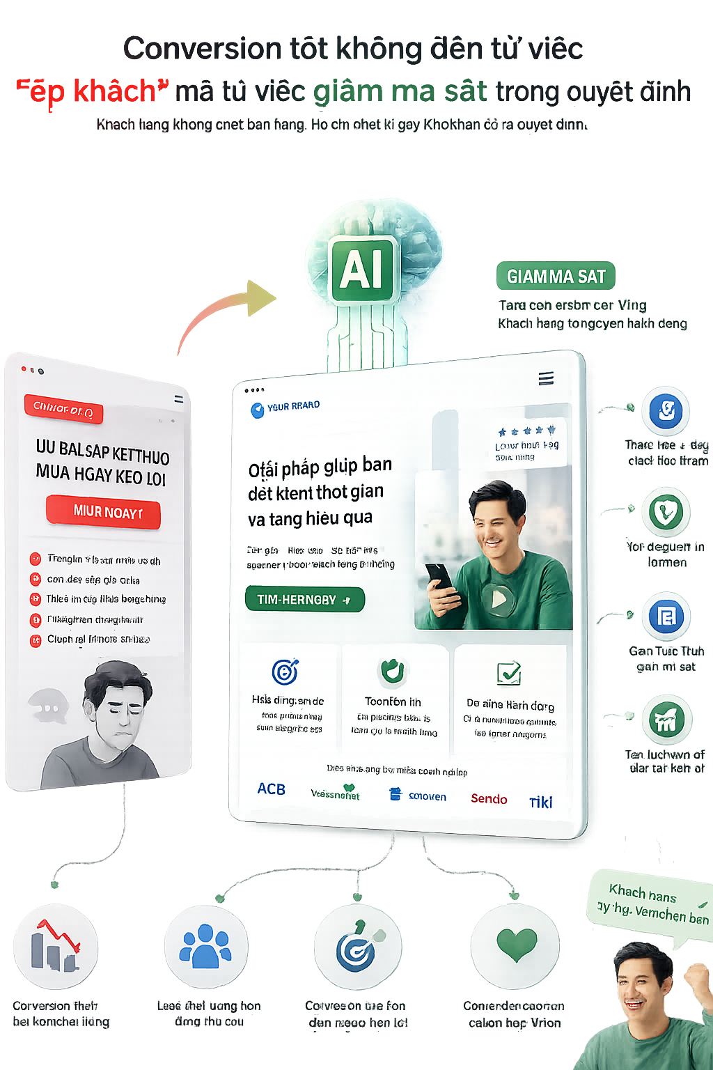Conversion tốt không đến từ việc “ép khách” mà từ việc giảm ma sát trong quyết định