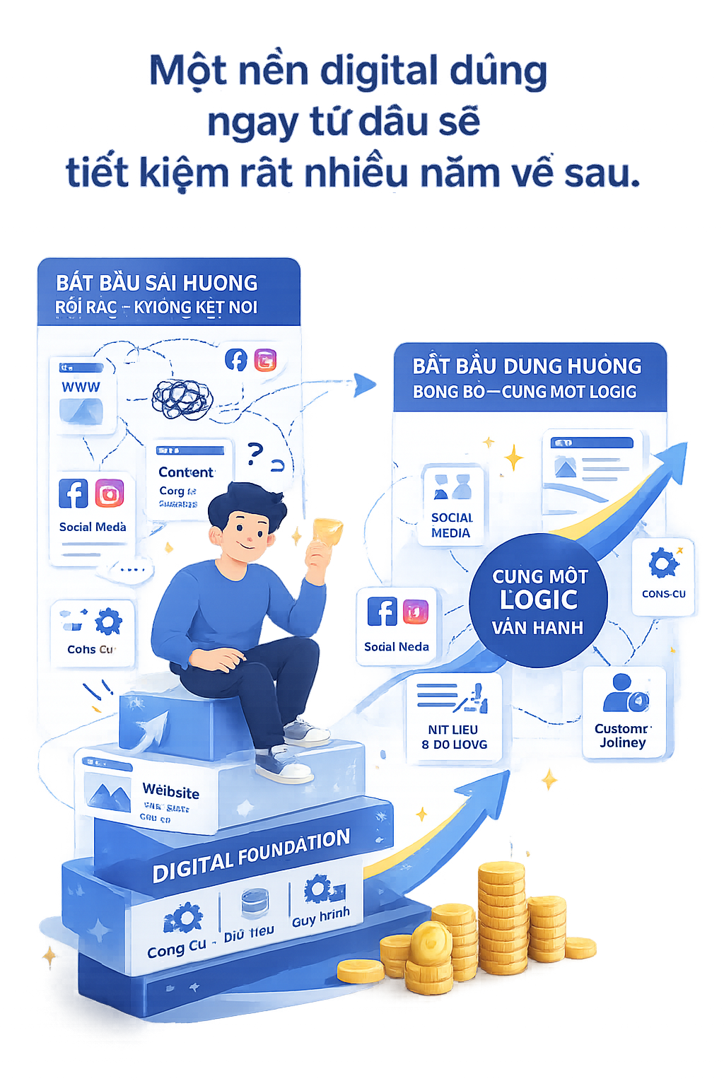 Một nền digital đúng ngay từ đầu sẽ tiết kiệm rất nhiều năm về sau