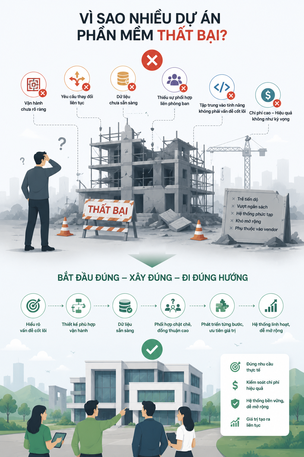 Vì sao nhiều dự án phần mềm thất bại?