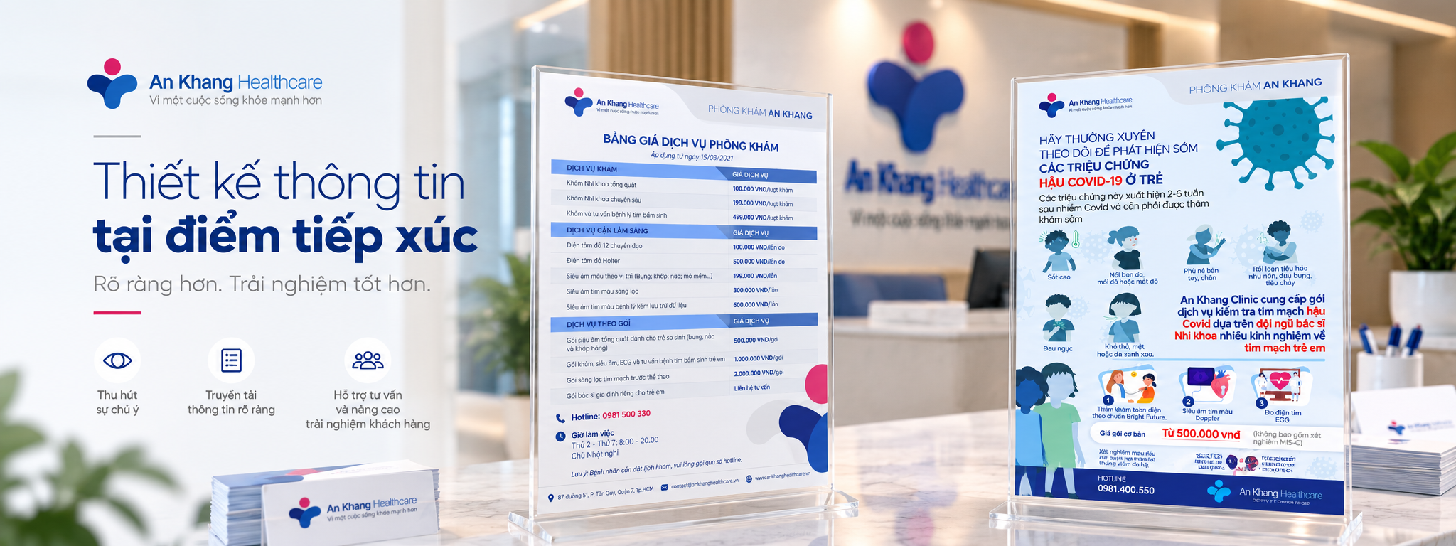 Thiết kế thông tin tại điểm tiếp xúc – An Khang Healthcare