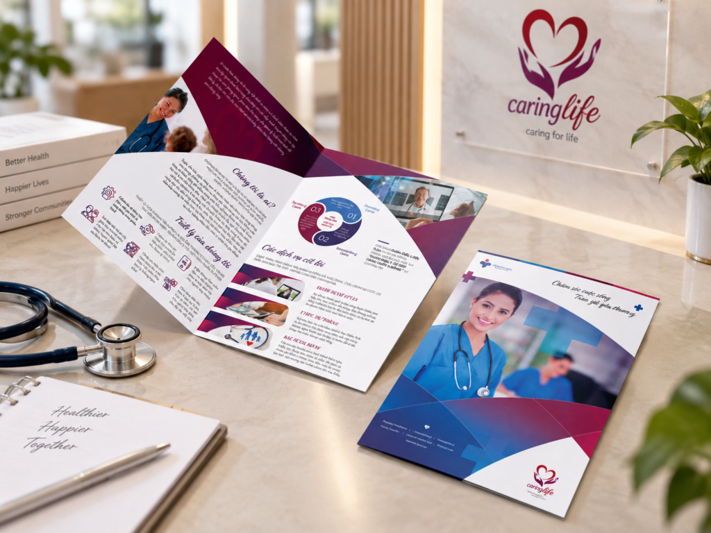 Caring Life – Thiết kế Company Profile cho thương hiệu dịch vụ chăm sóc sức khỏe gia đình