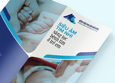 Thiết kế Brochure – Dịch vụ Siêu âm tim nhi | Bệnh viện Phụ sản Mekong
