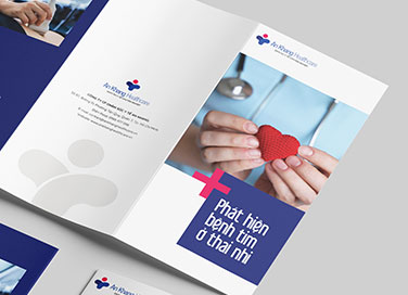Thiết kế brochure về Phát hiện tim bẩm sinh ở trẻ em cho An Khang Healthcare